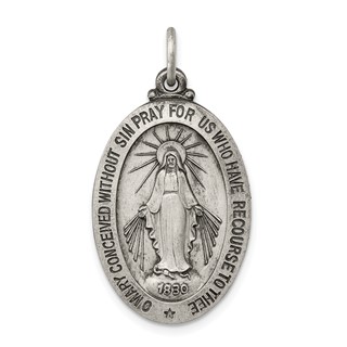 Sterling Silver Miraculous Medal Pendants