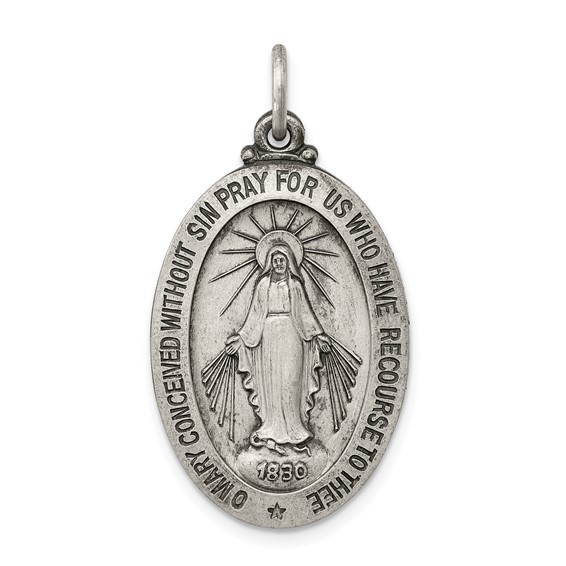 Sterling Silver Miraculous Medal Pendants