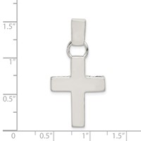 Sterling Silver Hammered Latin Cross Pendant view 3