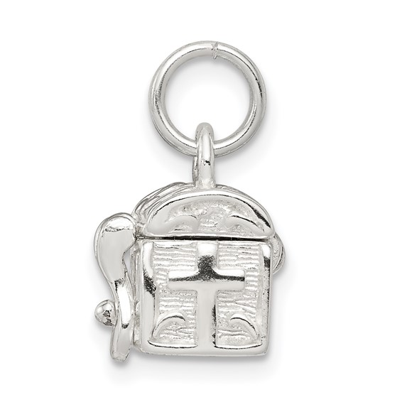Sterling Silver Cross Prayer Box Charm