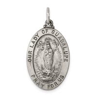 Sterling Silver Antiqued Our Lady of Guadalupe Medal view 1