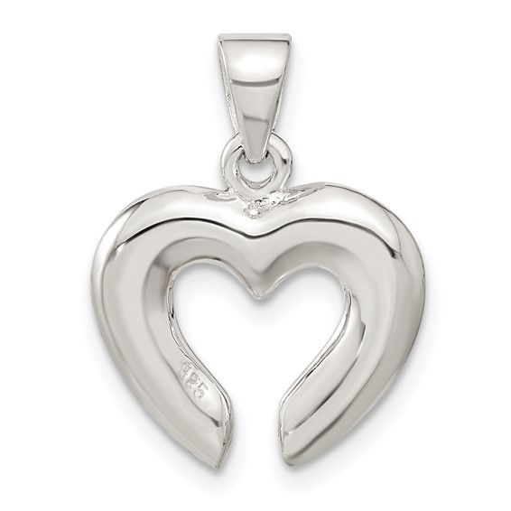 Sterling Silver Mother of Pearl Heart Pendant