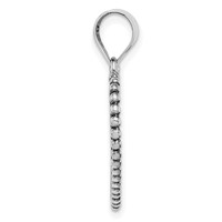 Sterling Silver Rhodium-plated Heart Pendant view 2