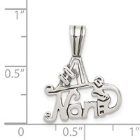 Sterling Silver #1 Nana Pendant view 3