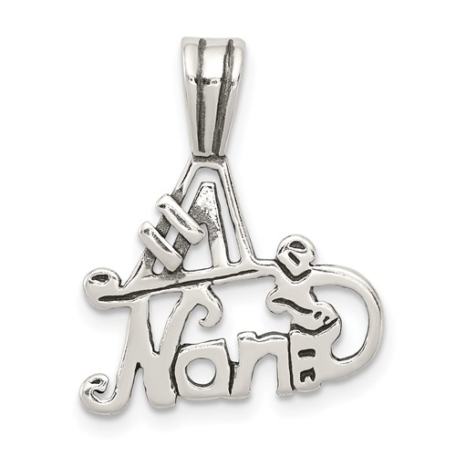 Sterling Silver Polished #1 Nana Pendant
