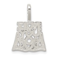 Sterling Silver I Love You Mom Pendant view 1
