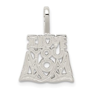 Sterling Silver I Love You Mom Pendant