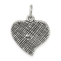 Sterling Silver Antique Mother Heart Charm view 4