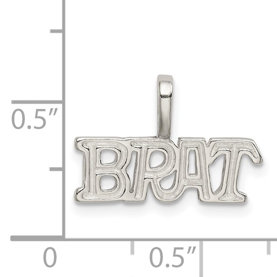 Sterling Silver Brat Pendant