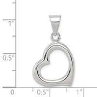 Sterling Silver Heart Pendant view 3