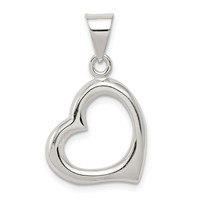 Sterling Silver Heart Pendant view 1