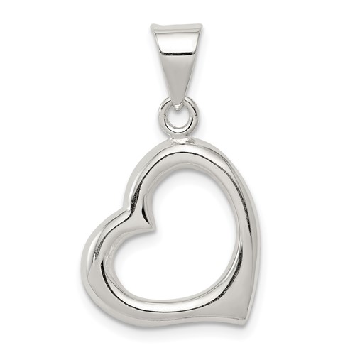 Sterling Silver Open Heart Pendant