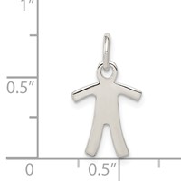 Sterling Silver Boy Charm view 3