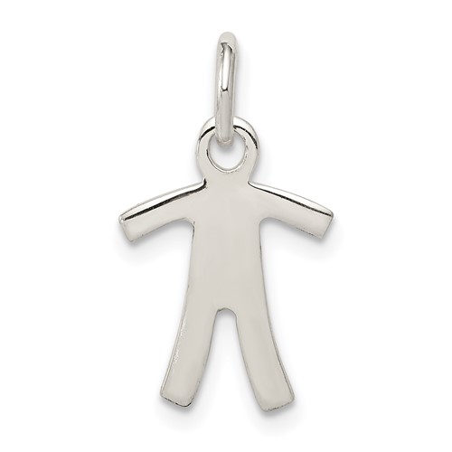 Sterling Silver Polished Boy Charm