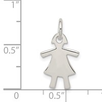 Sterling Silver Girl Charm view 3
