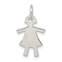 Sterling Silver Girl Charm view 1