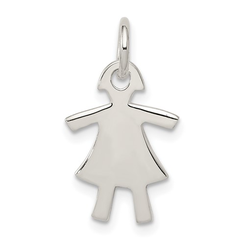Sterling Silver Polished Girl Charm