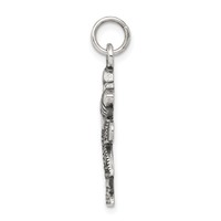 Sterling Silver Antiqued Girl Charm view 2