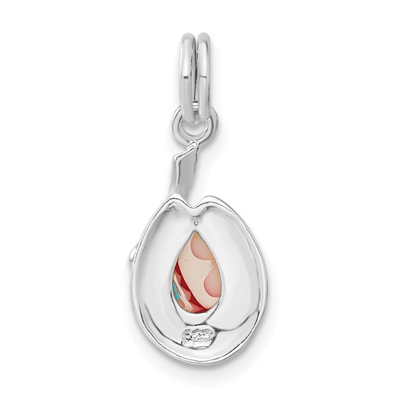 Sterling Silver Multi-colored Glass Hat Charm