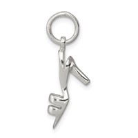 Sterling Silver High Heel Pendant view 1