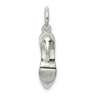 Sterling Silver CZ High Heel Charm view 4
