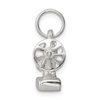 Sterling Silver Rhodium-plated Sewing Machine Charm view 2