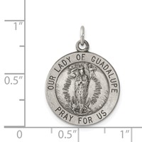 Sterling Silver Antiqued Our Lady of Guadalupe Medal view 3