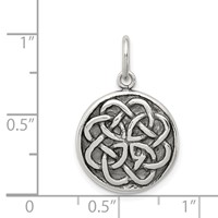 Sterling Silver Antiqued Celtic Knot Charm view 3