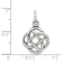 Sterling Silver Antiqued Celtic Knot Charm view 3