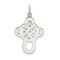 Sterling Silver Antiqued Celtic Knot Cross Charm view 4