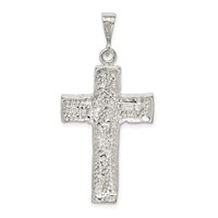 Sterling Silver Nugget Cross Pendant view 4