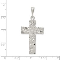 Sterling Silver Nugget Cross Pendant view 3