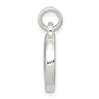 Sterling Silver Rhodium-plated Four Leaf Clover Charm view 2