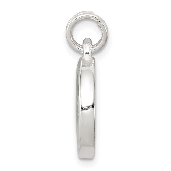 Sterling Silver Rhodium-plated Four Leaf Clover Charm