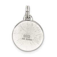 Sterling Silver Rhodium-plated Four Leaf Clover Charm view 4