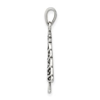 Sterling Silver Antiqued Christmas Tree Pendant view 2