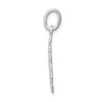 Sterling Silver Diamond Cut Snowflake Charm view 2