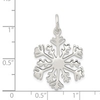 Sterling Silver Polished Snowflake Charm view 3