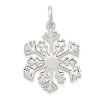 Sterling Silver Polished Snowflake Charm view 1