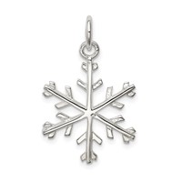 Sterling Silver Polished Snowflake Pendant view 4