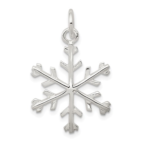 Sterling Silver Polished Snowflake Pendant