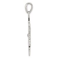 Sterling Silver Stellux Crystal Large Snowflake Pendant view 2