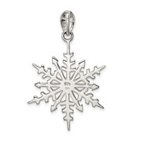 Sterling Silver Stellux Crystal Large Snowflake Pendant view 4