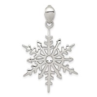 Sterling Silver Stellux Crystal Large Snowflake Pendant view 1