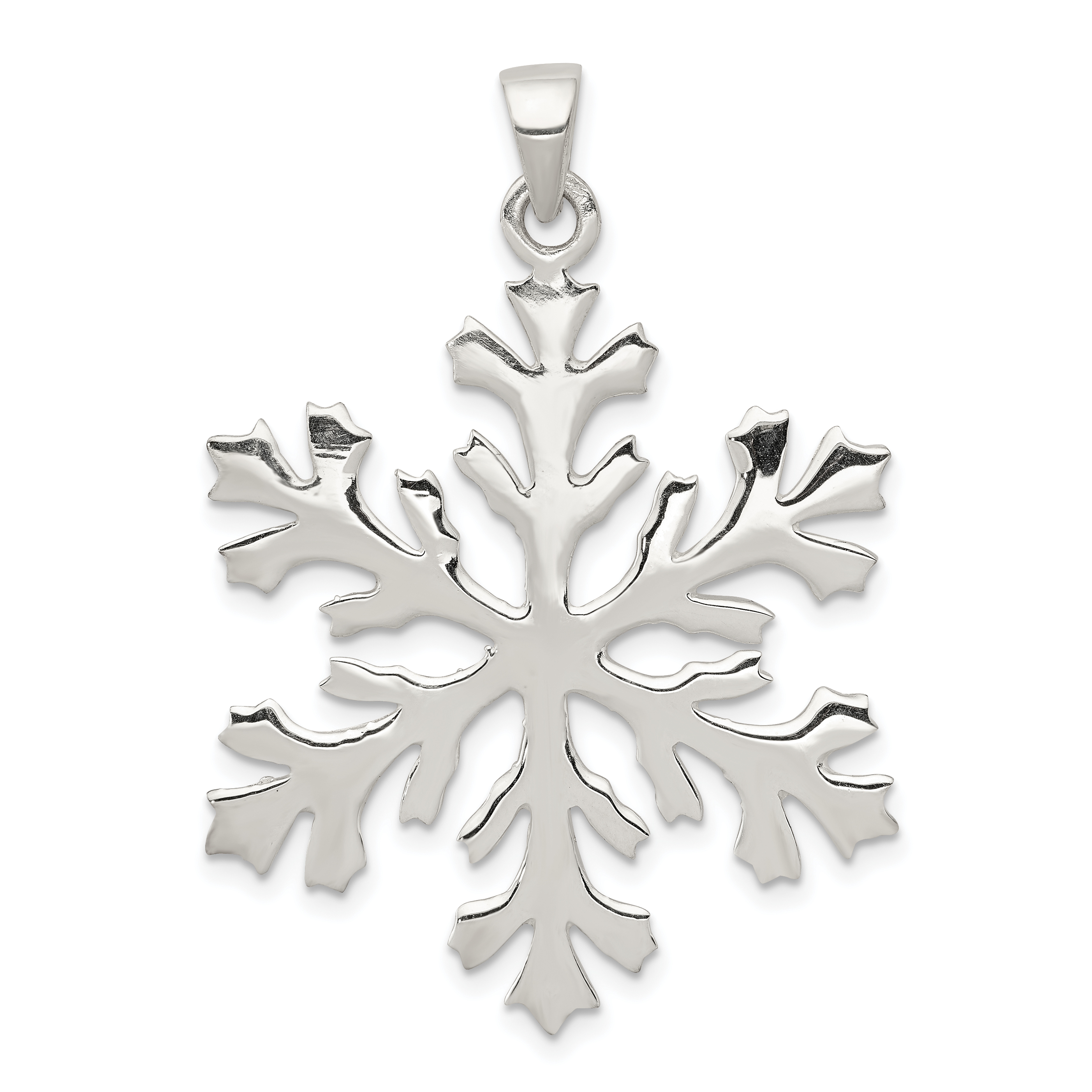 Sterling Silver Snowflake Pendant (QC4754)