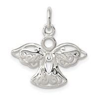 Sterling Silver Filigree Angel Charm view 1