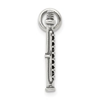 Sterling Silver Antique Flute Charm view 2