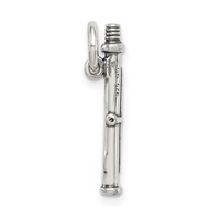 Sterling Silver Antique Flute Charm view 4