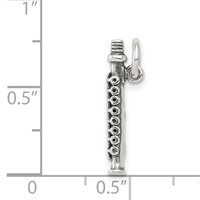 Sterling Silver Antique Flute Charm view 3