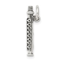 Sterling Silver Antique Flute Charm view 1